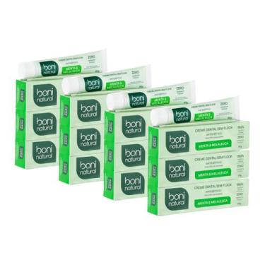 Imagem de Kit 12 Creme Dental Boni Natural Menta e Melaleuca 90g