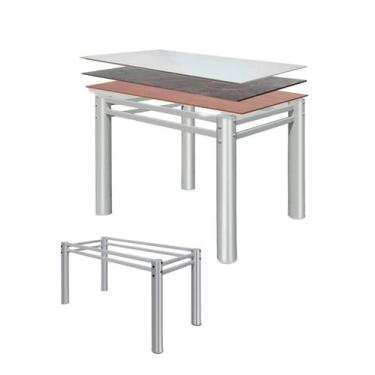 Imagem de Base De Mesa Jantar Tampo Pedra Madeira Vidro Granito 120x80 - Utilaço
