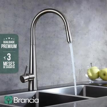 Imagem de Torneira Gourmet Monocomando Extensível Cozinha Aço Inox Ducha Retráti