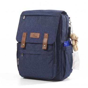 Imagem de Bolsa Maternidade Multifuncional Impermeável Marinho BH - BH Travel