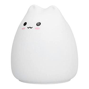 Imagem de Lâmpada de cabeceira, luz noturna iluminação suave inofensiva em forma de gato portátil para quarto infantil para viagem para quarto