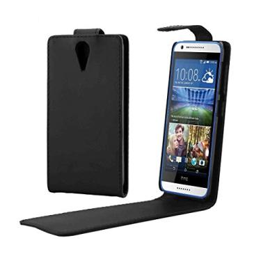 Imagem de LIYONG Capa para celular flip vertical capa de couro com encaixe magnético para HTC Desire 620 (preto) mangas (cor: preta)
