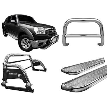 Imagem de Kit quebra mato +Estribo CH +Santo Ant H3 Ranger 97/12 CROMO