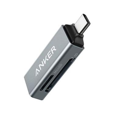 Imagem de Anker Leitor de cartão SD, leitor de cartão de memória USB C 2 em 1 para cartões SDXC, SDHC, SD, MMC, RS-MMC, Micro SDXC, Micro SD, Micro SDHC e UHS-I