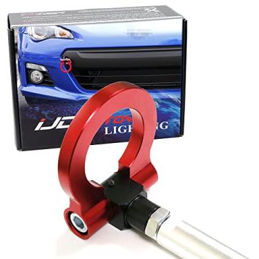 Imagem de iJDMTOY Compatível com Subaru BRZ Impreza WRX STi, Scion FR-S Toyota 8, vermelho leve alumínio esportivo corrida frontal gancho