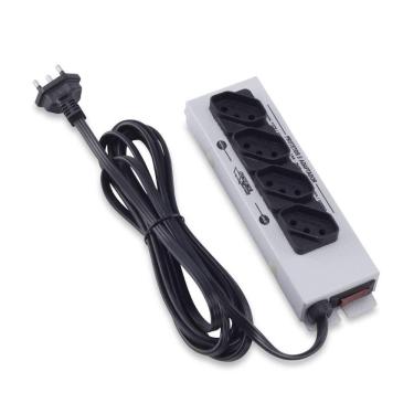 Imagem de Protetor  Elétrico 4 Tomadas 3 Metros Force Line Cinza