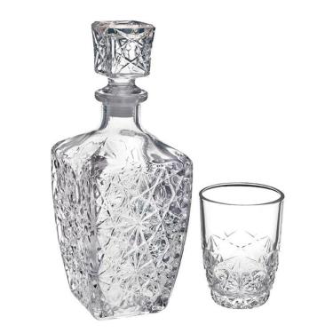 Imagem de Jogo Garrafa Whisky 6 Copos 910X24Cm 780Ml - Bormioli Rocco