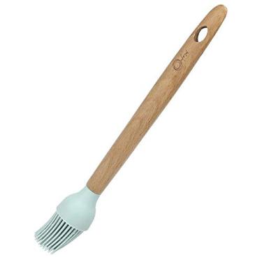 Imagem de Pincel Culinário Redondo De Silicone Cabo De Madeira 25,5cm Oxford