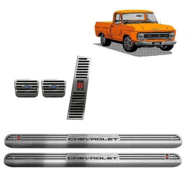 Imagem de Kit Soleira Porta & Pedaleira Inox Chevrolet C14
