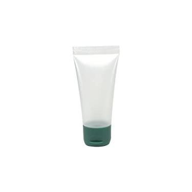 Imagem de BISNAGA PLÁSTICA TRANSPARENTE 20ML C/TAMPA FLIP TOP (50 PEÇAS) (Verde Escuro)