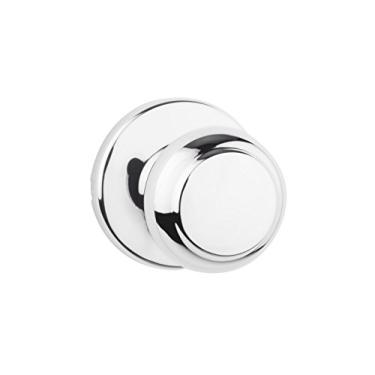 Imagem de Maçanetas de porta Kwikset 92001-580 200CV 26 6AL RCS V1 Cove com design colonial tradicional para corredor de casa ou armário em cromo polido