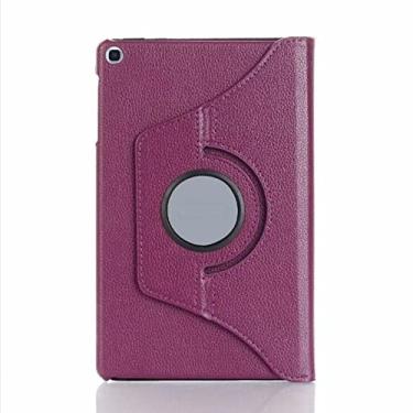 Imagem de ZiEuooo Capa protetora de couro durável legal com personalidade de moda para tablet Samsung Galaxy A 8.0 9.7 10.1 10.5 7 polegadas A6 TAB A 4 E S Advanced (A6 10.1 P580 P585, roxo)