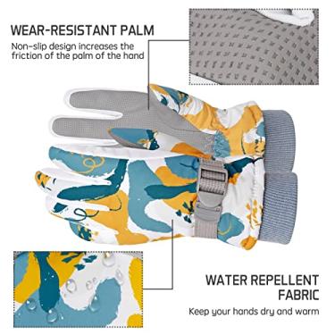 Imagem de Tingpai Gorro de inverno quente e luvas conjunto de 2 peças pa crianças touca de esqui à prova de com luvas pa patinação em clima frio