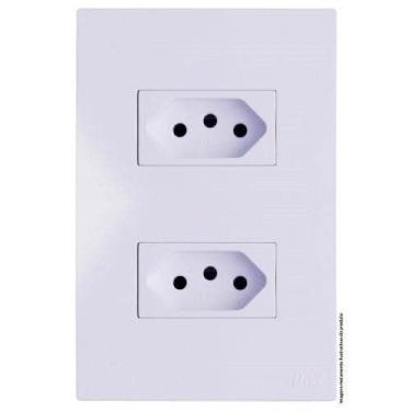 Imagem de Conjunto Tomada Dupla 10A Separado 4X2 Branco Brg11192-9Br