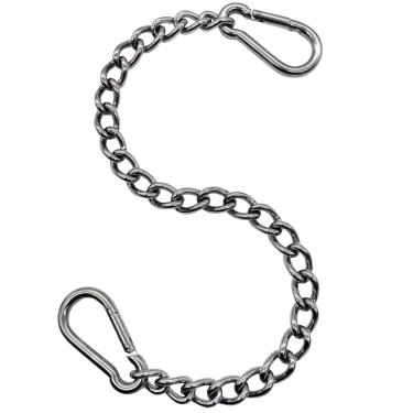 Imagem de Conjunto de mosquetões de corrente para cadeira de pendurar – Kit de pendurar de corrente de varanda de aço inoxidável para cadeira de rede, sacos de pancada (pacote com 1)