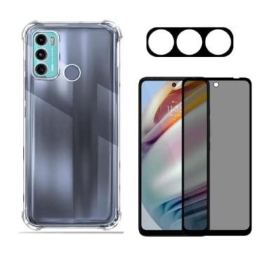 Imagem de Capa Capinha Anti Impacto, Película Privacidade e Película de Câmera Compatível Com Moto G60 - (Hard Glass Store)