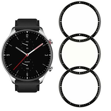 Imagem de Protetor de tela KELOLIN para Amazfit GTR 2, fácil de instalar [pacote com 3] 3D borda curvada antirriscos HD ultra inquebrável protetor flexível compatível com Amazfit GTR 2