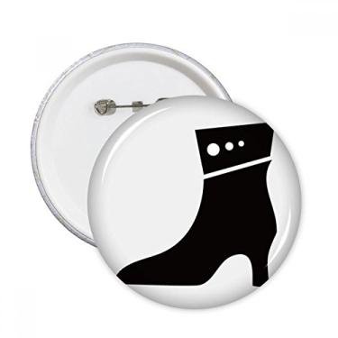 Imagem de Simple Graphics – Emblema de botão com salto alto e contorno preto, 5 peças