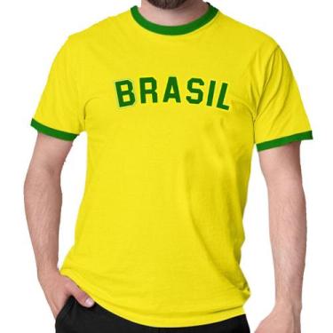 Imagem de Camiseta Brasil Blusa Verde Amarelo Copa Camisa Unissex - Mago Das Cam
