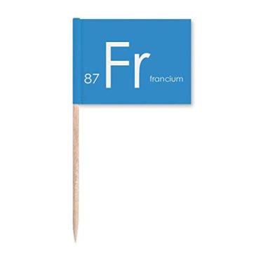 Imagem de Elementos Químicos Mesa Period Alcali Metal Francium Fr Bandeiras de palito de dente Marcador Topper Decoração de Festa