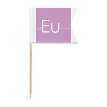 Imagem de Tabela periódica de elementos químicos, Lanthanide Eurpium para palito de dente, marcação de rotulagem para bolo de festa, prato de queijo