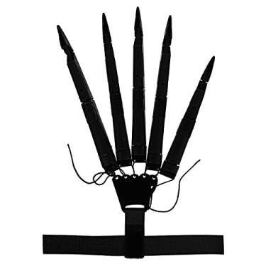 Imagem de Halloween Finger Joint Claw Horrific Gothic Punk Ghost Finger Nail Tip Wearable Skeleton Claw Hand for Women Men Black
