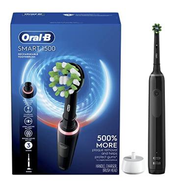 Imagem de Oral-B Escova de dentes recarregável com bateria elétrica Smart 1500, preta