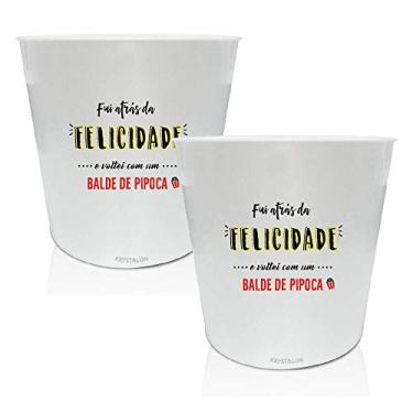 Imagem de Kit 2 Baldes de Pipoca Personalizados - Fui atrás da Felicidade