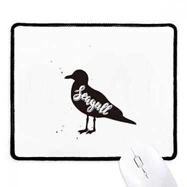 Imagem de Mousepad de borracha para jogos com borda costurada em preto e branco