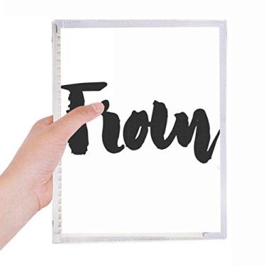 Imagem de Caderno de anotações à mão com citação elegante, diário de folhas soltas recarregável