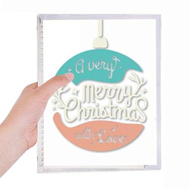 Imagem de Guirlanda colorida de Natal com ilustração abstrata caderno de folhas soltas diário recarregável artigos de papelaria