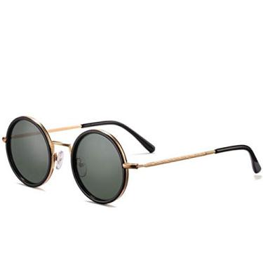 Imagem de Óculos de sol Unissex Polarizado, Óculos de Sol Unissex Redondo com Lentes Proteção Uv400 (C2)