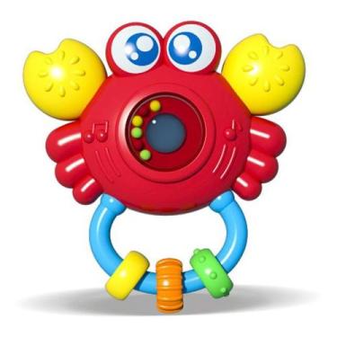 Imagem de Brinquedo Amigo Chocalho Sirizinho Com Luz E Som Para Bebe - Zoop Toys