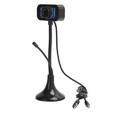 Imagem de Câmera de Computador, Vídeo Sem Unidade de Webcam USB, Câmera Ao Vivo Rotativa de Reuniões Online, Foco Manual, 640 X 480 Pixels, Microfone Externo