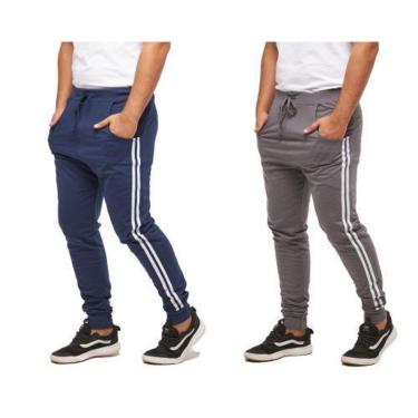 Imagem de KIT 02 CALÇAS DE MOLETOM MASCULINA SARUEL SKINNY SPORT LUXO-cinzaclaro-cinzagrafite-PP-Masculino