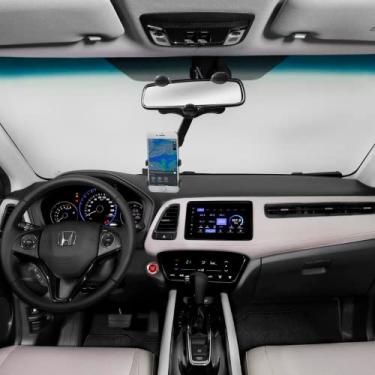 Imagem de Suporte Celular Universal Smartphone Retrovisor Carro Articulado Retrovisor Multifuncional Resistente Seguro Veicular Giratório 360º Gps Waze