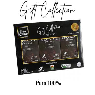 Imagem de Gift Collection de Chocolate Orgânico 100% cacau Ouro Moreno com 3 barras de 80g
