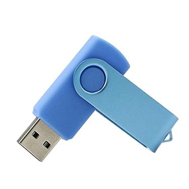 Imagem de Pen Drive USB 2.0 com formato rotativo de 128 GB, pen drive, memorias, pen drive, pen drive, USB, pen drive, pen drive (azul claro)