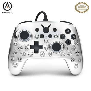 Imagem de PowerA Enhanced- Pikachu Black & Silver, Nintendo Switch Lite, Gamepad, Game Controller, Wired Controller, Officially Licensed - Nintendo Switch
