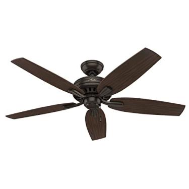 Imagem de Ventilador de teto interno Hunter Newsome com controle de corrente de puxar, 132 cm, bronze Premier
