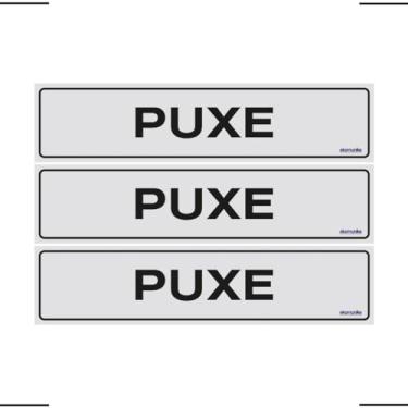 Imagem de Combo 3 Placas De Sinalização Puxe 30x7 Ekomunike - B-521 F9e