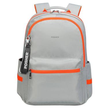 Imagem de Mochila Antifurto Posher Alyssa Cinza Claro