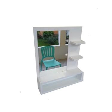 Imagem de Penteadeira Jasmine Suspensa com Espelho e Prateleiras 100% MDF