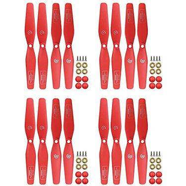 Imagem de 16PCS Red Propeller for SJRC S20W S30W T18 H301S T25 HS110D HS110G HS120D Remote Control Drone Blade Spare Parts