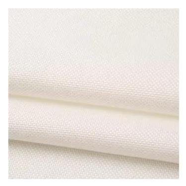 Imagem de Costura e Tecido Tecido De Linho De Cor Sólida 1 Jarda, Tecido De Estofamento Diy Para Cadeiras, Sofá, Cortinas De Toalha De Mesa, Pano De Linho Macio E Espesso, Lavável À Máquina (Color : White, Si