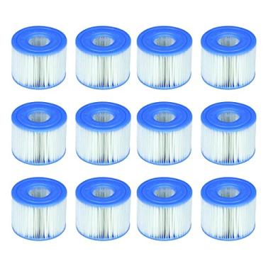 Imagem de Intex 6 cartuchos de piscina 29001E B00PUZW3N2 PureSpa Tipo S1 (12 filtros) | 2 unidades (pacote com 1), azul