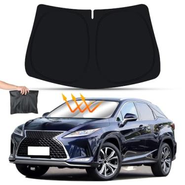 Imagem de LUNQIN Para-sol de carro para Lexus RX 2016 2017 2018 2019 2020 2021 2022 350 350L 450h 450hL acessórios interiores automotivos para-brisa frontal para-sol protetor de isolamento dobrável janela