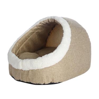 Imagem de QIYANER Cachorros Pet Cama,lã de cordeiro Chinelos Cama pet,de estimação removível e lavável para gatos e cães para animais de estimação canil quente canil para animais 47 * 36 * 32CM,Brass