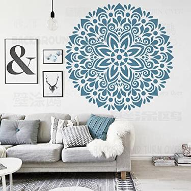 Imagem de Enorme mandala gigante para teto, indiano, árabe, étnico, estêncil redondo para paredes, modelo grande, reutilizável, decoração, padrões de azulejo, padrão de móveis, mandala, nicho, parede, madeira