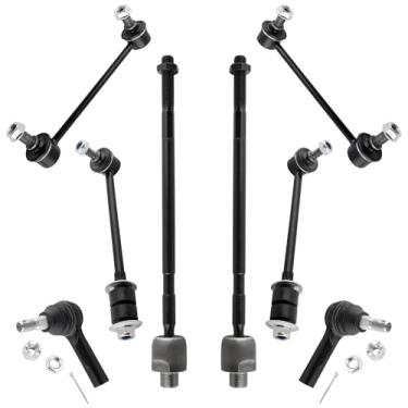 Imagem de YMAUGP Kit de haste de direção interna externa de 8 peças estabilizador/barra oscilante para INFINITI QX4 1997-2003, kit de barra oscilante e tirantes ES3466 EV396 K80435 K90659 para Nissan Pathfinder